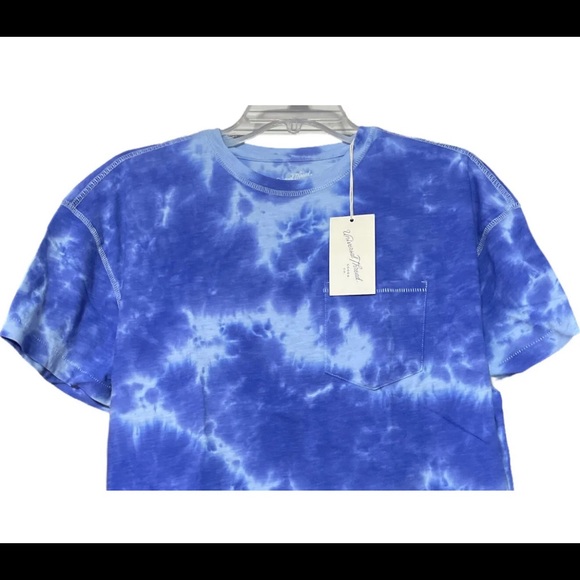 Universal Threads Womens Blue Tie Dye Pocket Tee T Shirt Top Small New With Tags - Picture 3 of 7